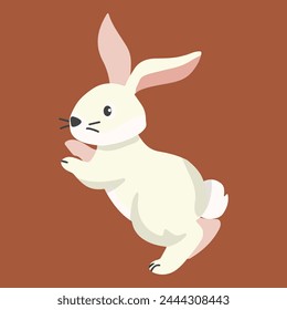 línea de pascua conejo lindo bebé conejo ilustración