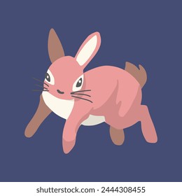 easter line rabbit cute baby rabbit illustration