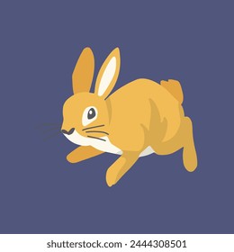 easter line rabbit cute baby rabbit illustration