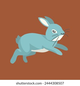 easter line rabbit cute baby rabbit illustration