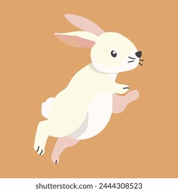 easter line rabbit cute baby rabbit illustration