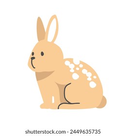 easter line rabbit cute baby rabbit illustration