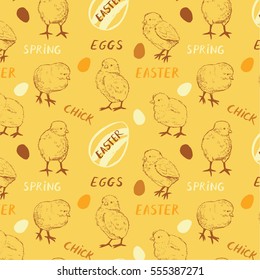easter little chicken pattern