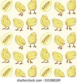 easter little chicken pattern