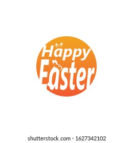 Easter logo vector template illustration