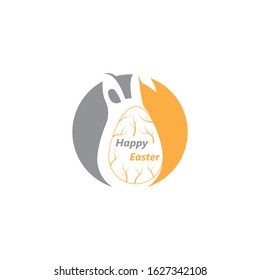 Easter logo vector template illustration