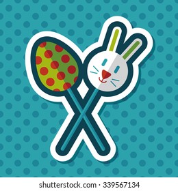 easter lollipop flat icon with long shadow,eps10