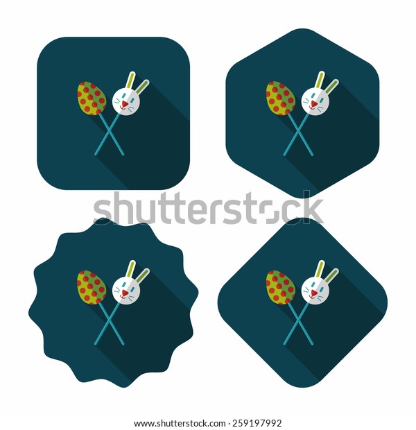 Download Easter Lollipop Flat Icon Long Shadoweps10 Stock Vector ...