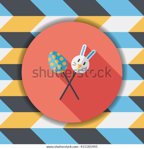 Download Easter Lollipop Flat Icon Long Shadoweps10 Stock Vector ...