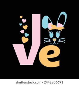 Easter love, love, easter lover, lover design for sale, vector, bunny vector, bunny design, trending design