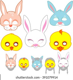 Easter Mask Set for Kids 