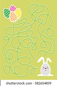 Easter maze game or activity page for kids