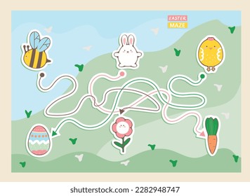 Easter Maze Game Page Template
