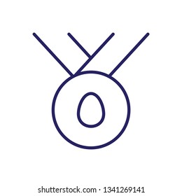 Easter Medal Outline Vector Icon