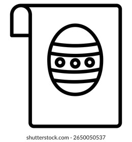 easter message icon flat thin outline art logo