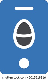 Easter mobile vector glyph colour icon