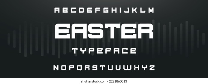 EASTER Modern Bold Font. Regular Italic Number Typography urban style alphabet fonts for fashion, sport, technology, digital, movie, logo design, vector illustration