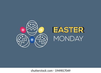 Easter Monday vector background design.      