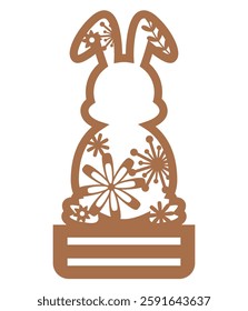 Easter money clip Laser Cut Template for Cutting machine.