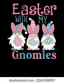 Pascua con mi familia Gnomies Diseño de camisetas Gnome de Pascua