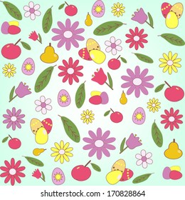 Easter nature pattern