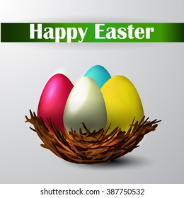 Easter nest isolated