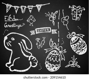 Easter on the chalkboard