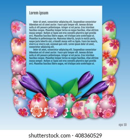 Easter Orthodoxy. Easter eggs with space for text. Easter Orthodoxy Vector Art, Stock Vector