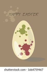 Easter painted egg greeting card