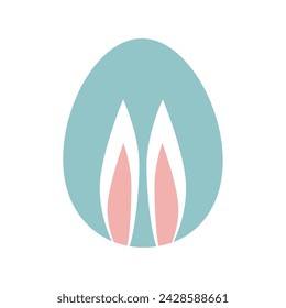 Easter painted egg. Symbol of Easter holiday. Vector bright colors eggs. Restaurant, cafe menu, holiday decoration, poster, greeting card, sticker, easter holiday egg hunt.