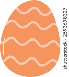 Easter Painted Egg Vector Illustration