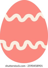Easter Painted Egg Vector Illustration