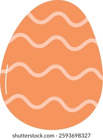 Easter Painted Egg Vector Illustration