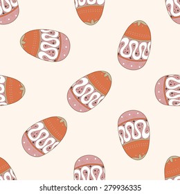 easter painting egg , cartoon seamless pattern background