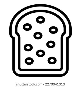 Easter panettone icon outline vector. Cake food. Bake cream