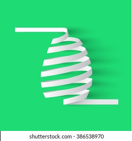 Easter paper egg. Vector illustration. Eps 10.