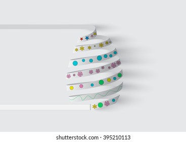 Easter paper egg. Vector illustration. Eps 10.