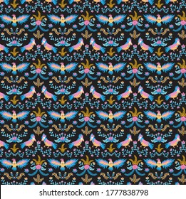 OSTERPARROT PASTEL BIRD PATTERN EPS SWATCH DATEI