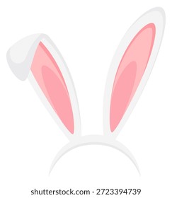 Orejas de fiesta de Pascua. Icono de dibujos animados de accesorios festivos