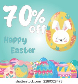 Descuento por huevos de huevo de fiesta de Pascua