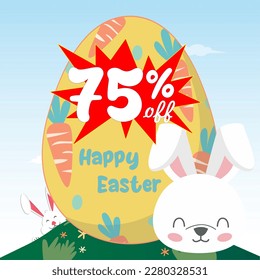 Descuento por huevos de huevo de fiesta de Pascua