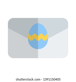 easter party invitation envelope with egg sticker