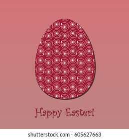 Easter pastel card. Easter pattern with colorful painted eggs laced (vector)