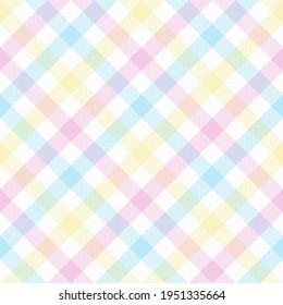 Pink Plaid Seamless Pattern, Easter Plaid Seamless Pattern for