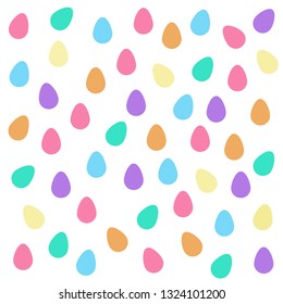 Easter pattern background vector. Colorful cute egg seamless wallpaper for template and web design