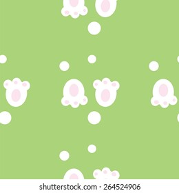 Easter pattern of the background vector spring rabbit's foot