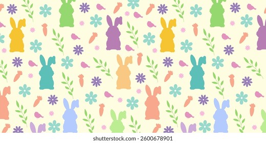 Easter pattern for backgrounds, presentations, wrapping papers, prints, artworks. Vector illustration	