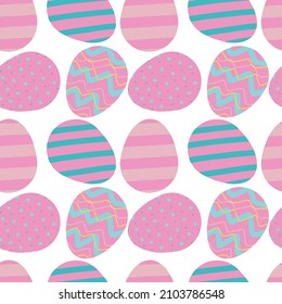 Easter pattern with colourful eggs.