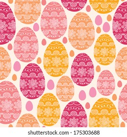 Easter pattern with decorated eggs