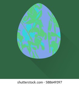 Easter pattern, egg, floral, hand drawn.